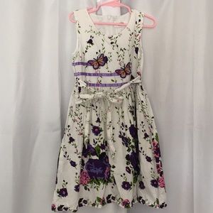 Purple floral party dress